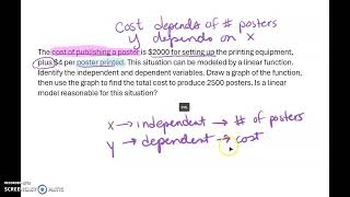 MTH 119 9B Linear Modeling and Graph