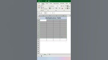 Create a Multiplication Table in Excel — Instantly!