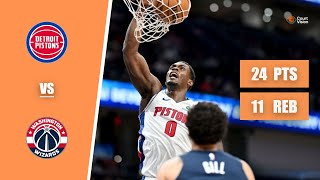 Jalen Duren - 24 Points, 11 Rebounds vs Wizards - 2025-26 Regular Season