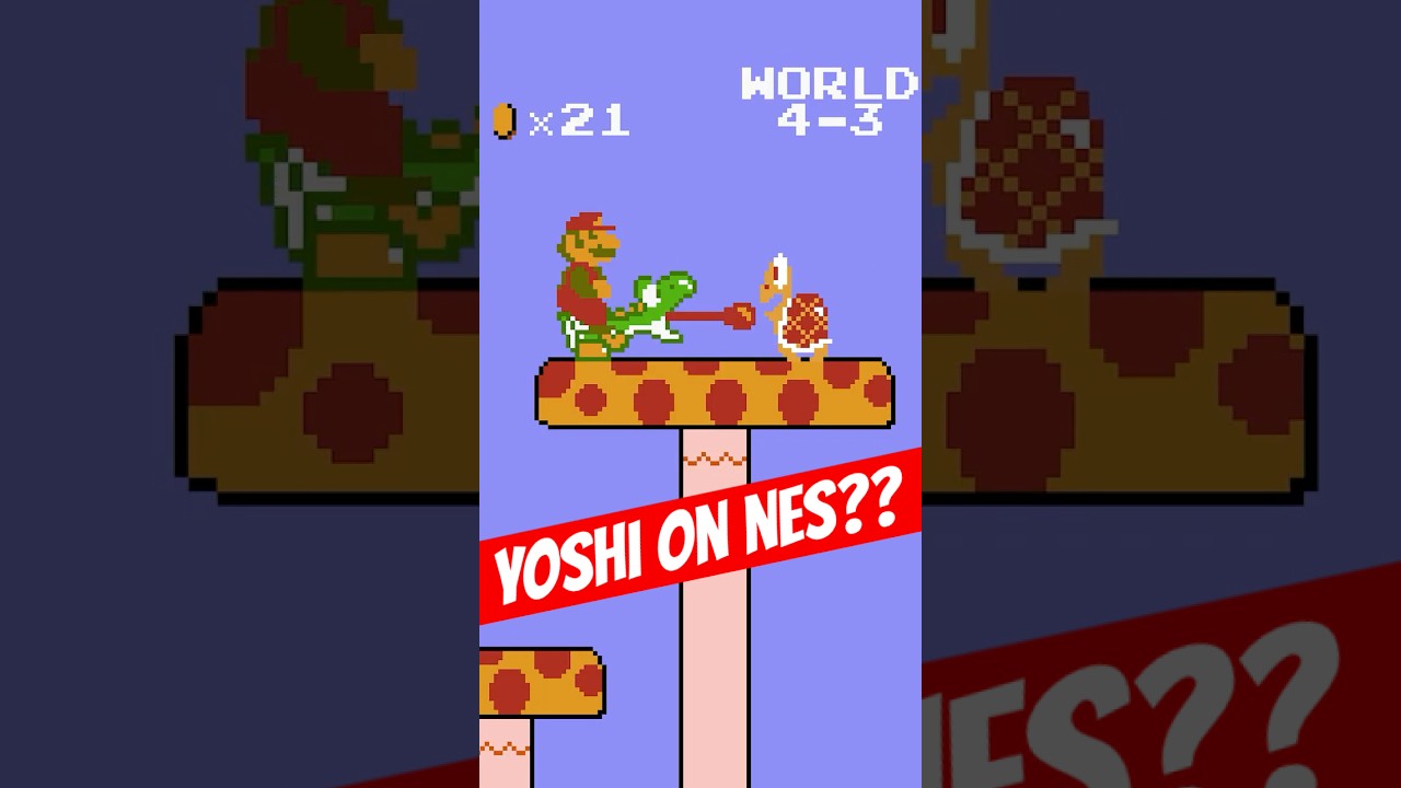 I unlocked Yoshi in Super Mario Bros. (NES)!!