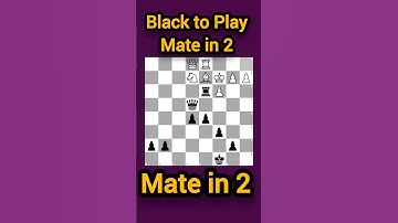Brilliant Mate in 2 Puzzle! Black to Play #chesspuzzle#chess  #chesscommunity ❤️❤️