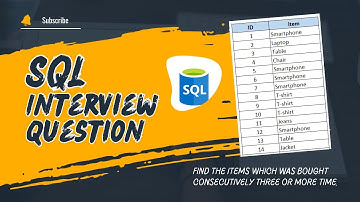 SQL Interview Question | Find Items Bought Consecutively Three or More Time | Frequently Asked