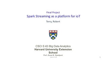 Spark Streaming as a Platform for ioT - 2 minute abstract