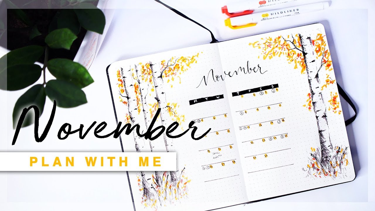 NOVEMBER 2018 Plan With Me || Bullet Journal Monthly Setup