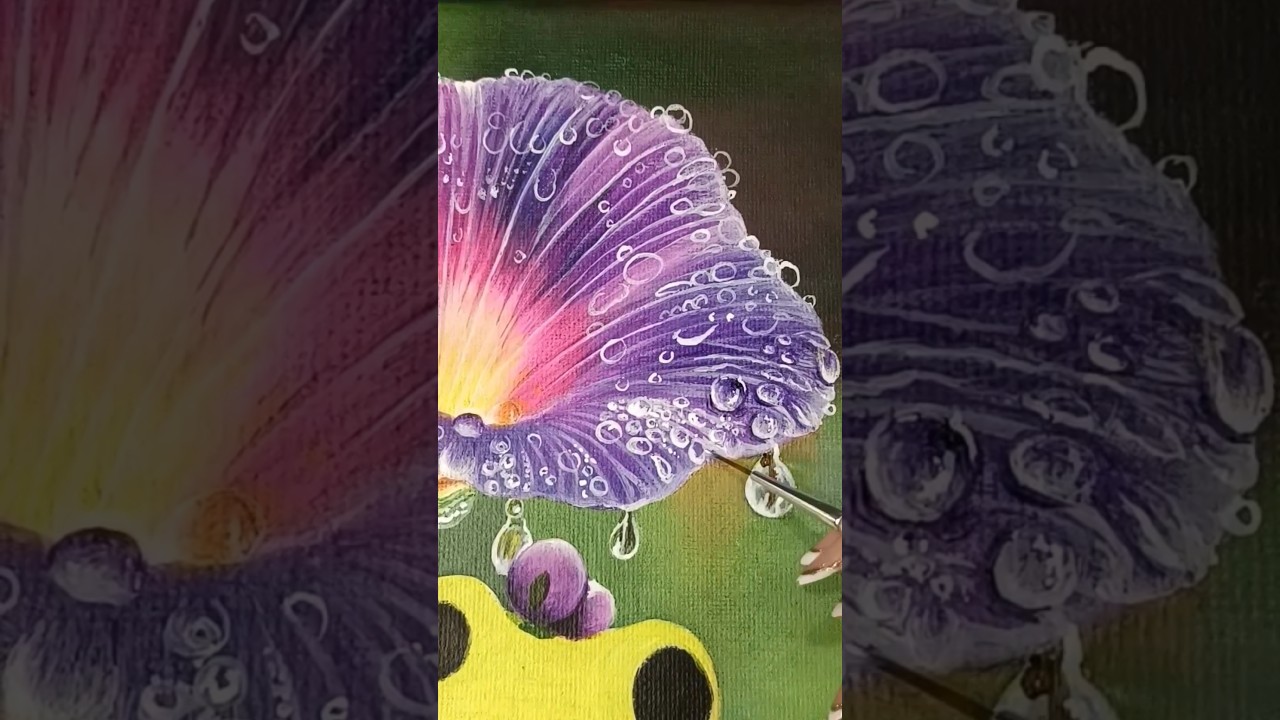 easy water droplets painting 🎨