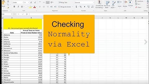 Checking for Normality in Excel