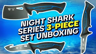 3-Piece Knife Set | Boning Knife, Hook Knife, Mini Cleaver | Night Shark Series | NSF Certified | Dalstrong