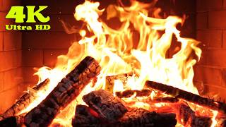 🔥 Fire background video effects 4K. Cozy bedroom ambience with fireplace and candles