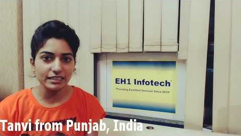 Tanvi  from Punjab giving Training Feedback from EH1-Infotech Cybersecurity