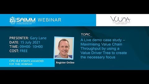 Maximising value chain throughput using a value driver tree to create the necessary focus