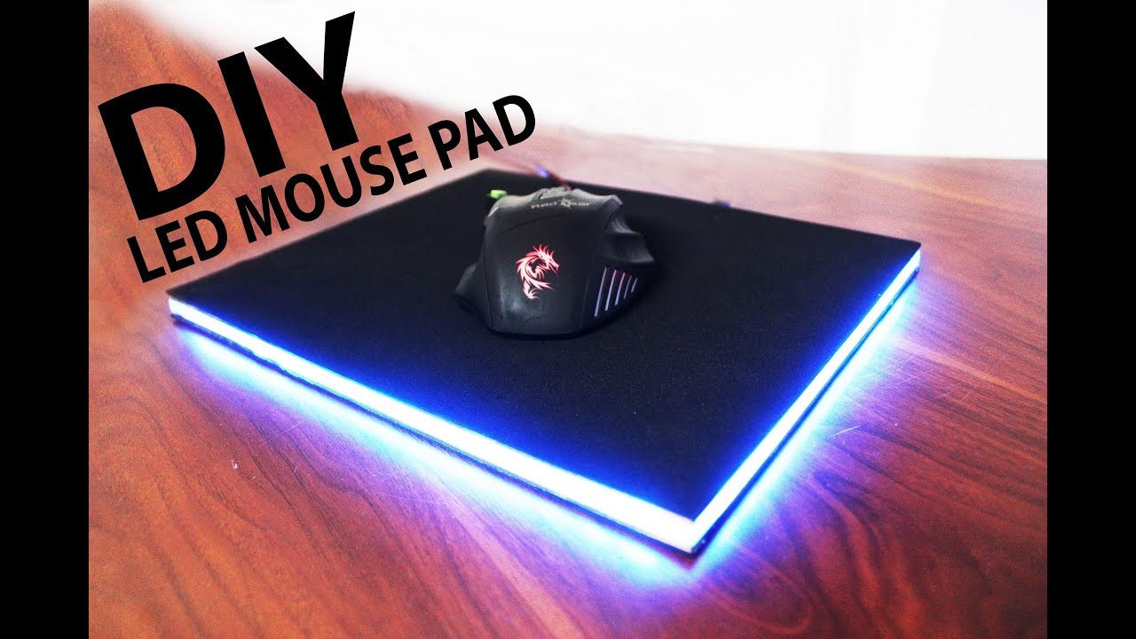 DIY LED GAMING MOUSE PAD MAKING HOT GLUE YouTube