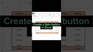 Mastering the Spin Button in Excel: Boost Your Data Analysis Skills! #excel #excelshorts