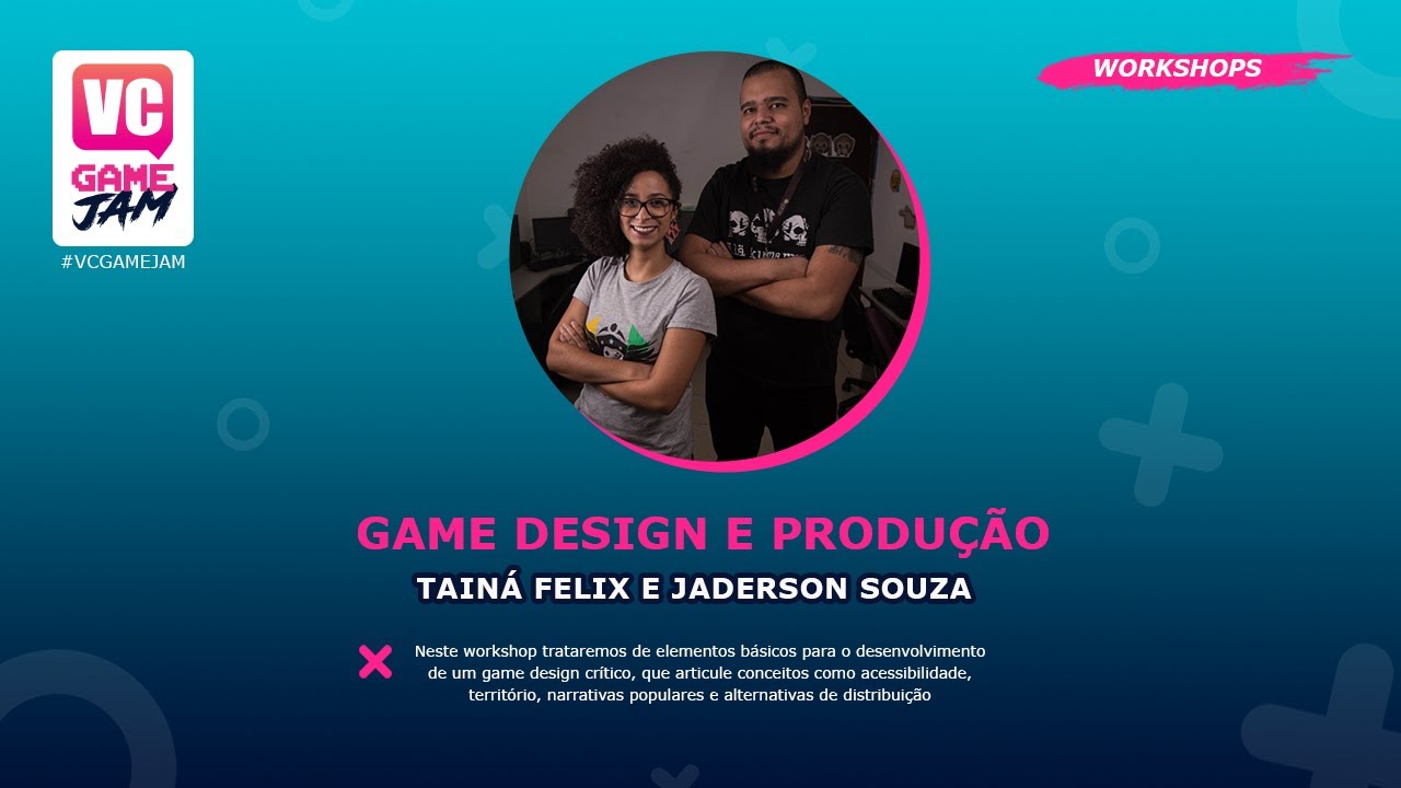 VC GAME JAM 2020 - Workshop Game Design Crítico - Tainá Felix e Jaderson Souza