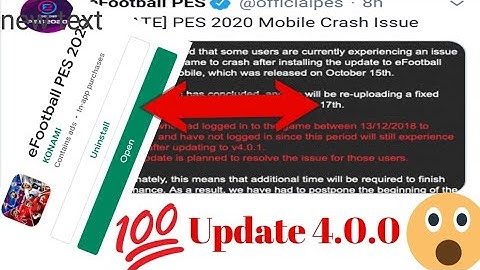 Finally Good News PES 2020 Mobile Update Version 4.0.0 Coming 17th October | pes 2020 mobile update