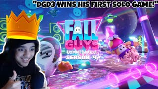 DasGasDom3 Wins His First Solo Win On Fall Guys! (FULL CLIP)