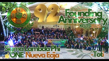 92nd Founding Anniversary of Sigma Lambda Phi / ☝️ONE Nueva Ecija  #followers #youtube #anniversary