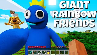 I found a real GIANT RAINBOW FRIENDS in MINECRAFT! ESCAPE from BLUE FRIEND'S BIG HOUSE  Gameplay