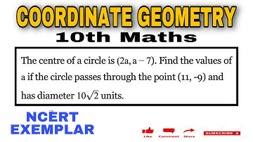 The centre of a circle is (2a, a - 7 ). Find the values of a if the circle passes through the…