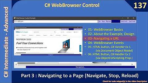 C# WebBrowser | Part 3 - Navigate URL, Stop and Refresh | C# Advanced #137