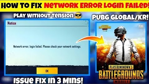Network error login failed please check your network setting || pubg mobile || fix this in 3 min