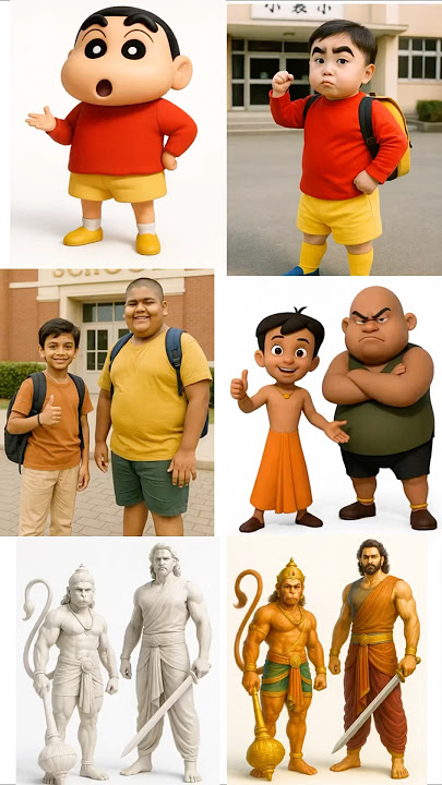 Shinchan Real Life: 🤯 Bahubali, Hanuman #shorts #shinchan #chotabheem #bahubali2 #hanuman #shinchan