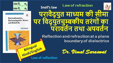 Reflection and refraction at a plane boundary of dielectrics | L-27 | EMFT