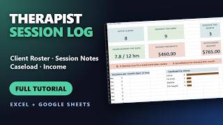 Information Therapist Session Log Tutorial | Private Practice Client Tracker & Caseload in Excel News