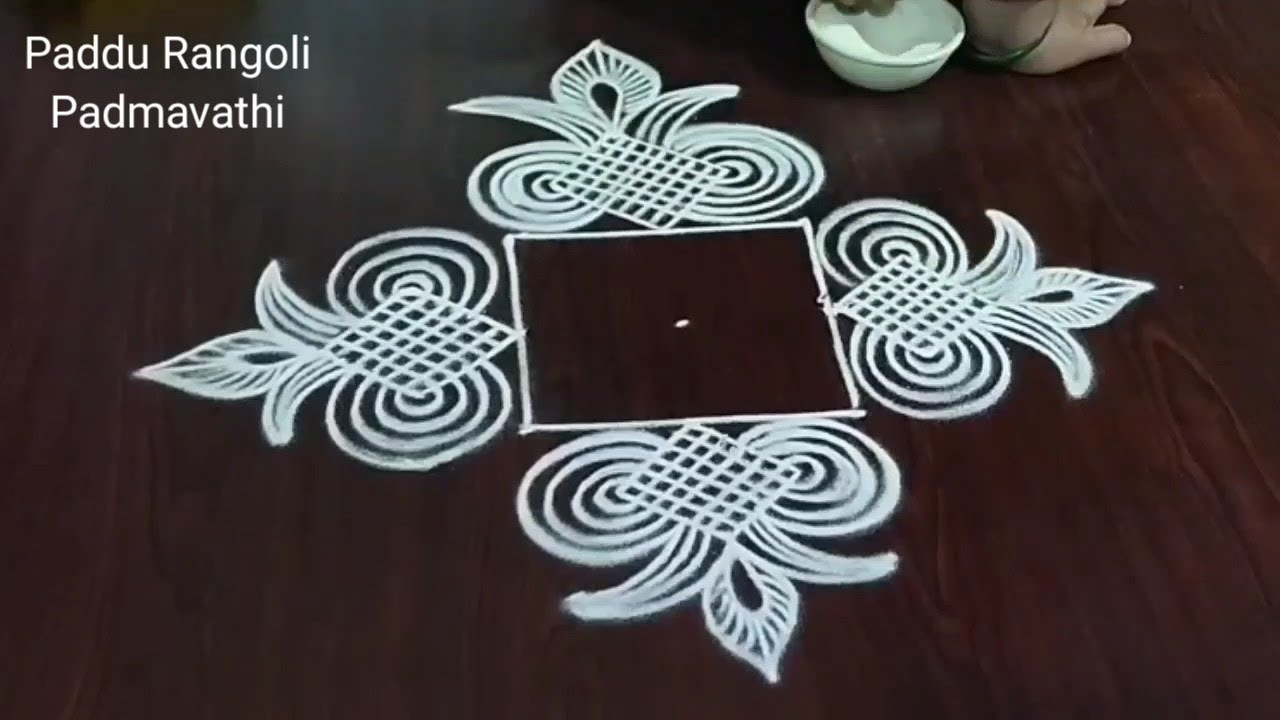 Dhanurmasam Muggulu 🌷 Easy Padi Kolam 🌷 Geethala Muggulu 🌷 Paddu Rangoli 