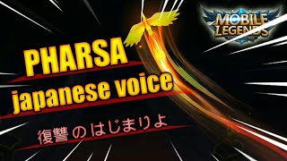 Pharsa japanese voice & quote | empress phoenix | mobile legends: Bang bang