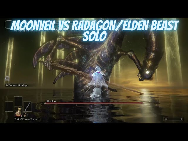 Beating Radagon and Elden Beast with Crescent Moon Axe [Solo