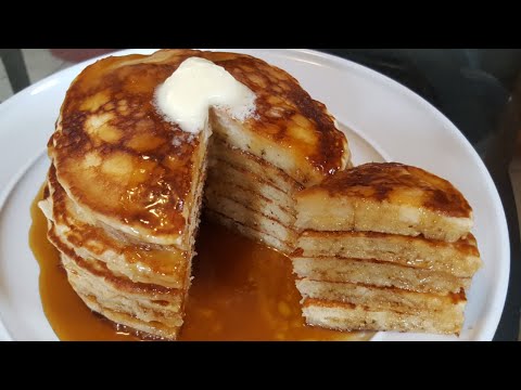 How to make Homemade Buttermilk Pancakes and Syrup