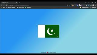 Pakistani Flag using HTML and CSS | Web Development | Ayaz Soomro screenshot 2