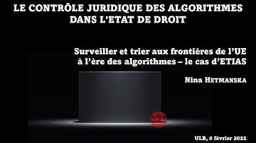 Nina Hetmanska - Surveiller et trier aux frontières de l’UE à l’ère des algorithmes. Le cas d’ETIAS