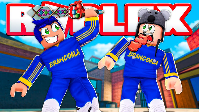 Eu e o Marcos no Roblox 💙 Para quem ainda não sabe, nós temos um canal só  de games! É só procurar por “Brancoala Games” no  para…