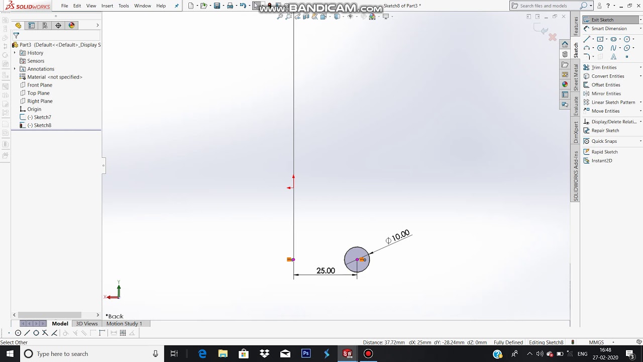 Designing of open coil helical spring in solid works - YouTube