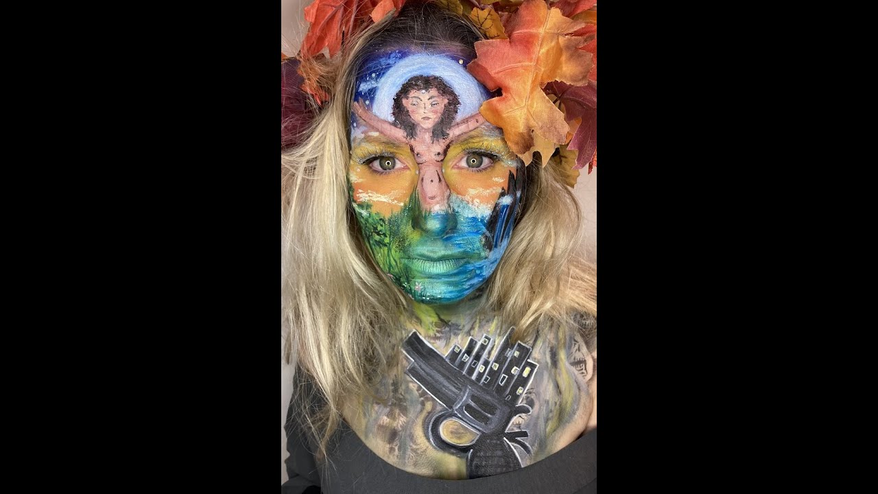 UKFABAC Creative Artist 2021 entry - Jade (Face Paint Body Painting) Theme Mother Earth