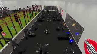 Firehouse Fitness Sheffield - new gym design 3D fly-through screenshot 4