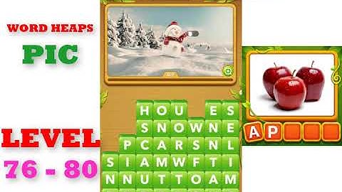 Word Heaps: Pic Puzzle Level 76 - 80 | All Answers | Walkthrough