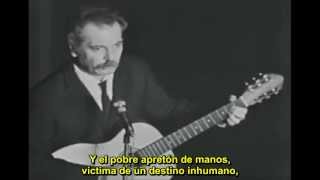 BRASSENS "La rosa, la botella y el apretón de manos" (Subtitulado) chords