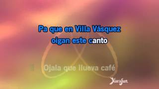 Video thumbnail of "Karaoke Ojalá que llueva café - Juan Luis Guerra *"