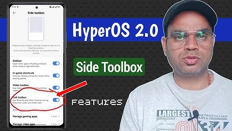 Floating Window Sidebar Tools in HyperOS or Miui 14 | new features call toolbox, game turbo redmi