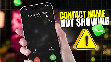 How to Fix the Contact Name Missing for Incoming Calls on iPhone | iOS 18 Contact Names Not Showing