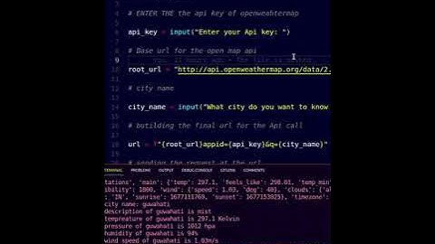 open weather Api in python