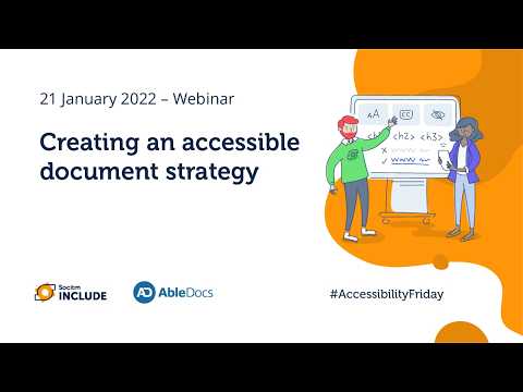 Webinar: Creating an accessible document strategy (AbleDocs) - 21/01/2022