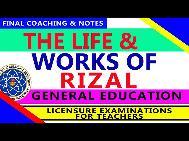 RIZAL Reviewer | Important Notes and Tests |  General Education #LEPT2024 class=