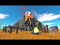 Animal camping. Camp at the foot of a volcano! | Animal Revolt Battle Simulator
