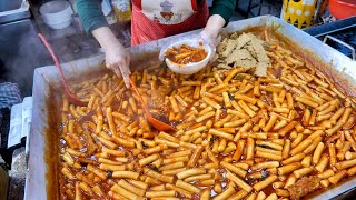 1시간이면 다 팔린다고? 놀라운 스케일 밀떡볶이, 튀김, 김밥, 납작만두 (대구 떡볶이 맛집) Korean tteokbokki, Korean street food