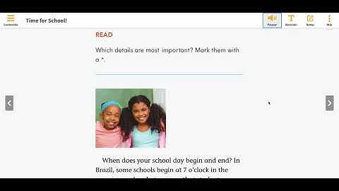 Time for School! - HMH-ELA INTO RD 2020 TX 02 ESE E M10