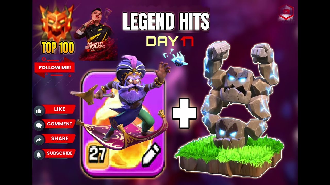 Manh STARs | Rank Legend combo Hoả cầu + Thạch nhân. Army Link....