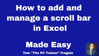 How to Add a Scroll Bar in Excel: Excel Scroll Bar Control Tutorial for Interactive Dashboards